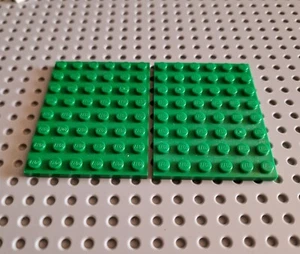 LEGO Platte Bauplatte Basisplatte flach 2 stk Grün 6x8 Plate 3036 R2 - Bild 1 von 1