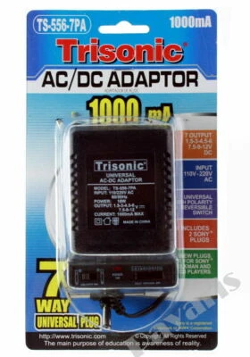 1000mA Transformer Universal AC DC Power Adapter 2 Sony Plug 7 Outputs 110/220V - Image 1 of 4