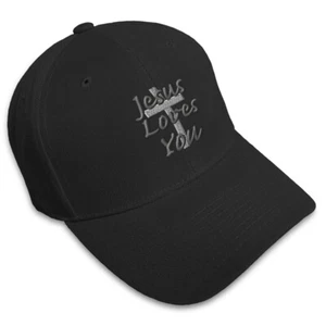 Baseball Cap Jesus Loves You Embroidery Acrylic Dad Hats for Men & Women 1 Size - Picture 1 of 41