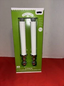Candle Lamps Christmas by Holiday Time 2pk. Battery Operated- Estate Find - Picture 1 of 6