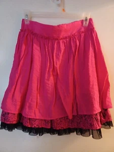 Disney D-Signed Girls Pink & Black Tulle Skirt SzXL lined Cosplay Dance Ruffle  - Picture 1 of 8