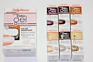 LOT (7) SALLY HANSEN SALON INSTA GEL STARTER MANICURE KIT W/ 6 BOX GEL STRIPS - Picture 1 of 2