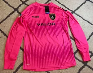 NUOVA maglia portiere rosa fluo Capelli Sport Madison Static LS uomo imbottitura S - Foto 1 di 11
