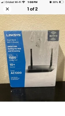 Linksys AC1200 1.2 Gbps Speed WiFi Router - E5400 - Image 1 of 2