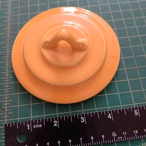 Harliquen Yellow Surarbowl Lid. LID ONLY!!! (Yellow! Looks Orange In Photos) - Picture 1 of 4