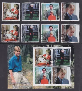 Gibraltar 2000 Mint MNH Used CTO Set Minisheet Prince William 18th Birthday - Picture 1 of 1