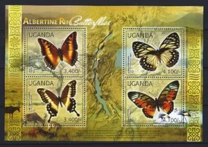 Uganda 2012 Schmetterlinge Yvert Nr. 2321 bis 2324 postfrisch ** postfrisch - Bild 1 von 1