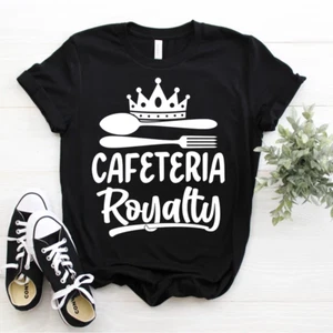 Lunch Lady Squad School Cafeteria Worker Cafeteria Royalty T-Shirt Size S-5xl - Picture 1 of 4