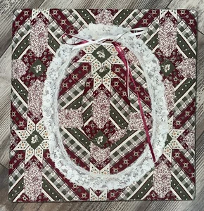 Vintage 90s Handmade Quilted Photo Album 2" Christmas - Bild 1 von 4