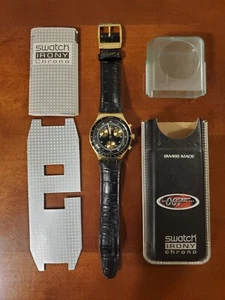 Swatch Irony Chrono YCG401 (2002): James Bond 007 "Goldfinger" w/Original Box - Picture 1 of 7