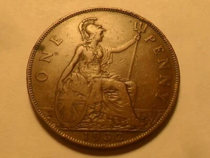 1932 NICE GEORGE V GREAT BRITAIN BRONZE PENNY KM#838 LOW MINTAGE 8,278,000! - Picture 1 of 2