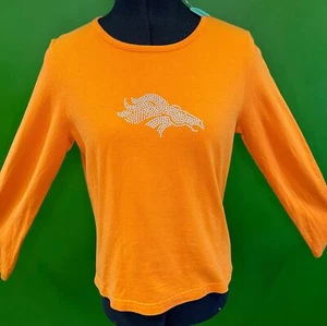 Camiseta para mujer NFL Denver Broncos logotipo brillante L/S mediana - Imagen 1 de 4