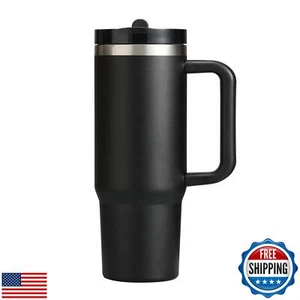 Muwnrol 30 oz Tumbler with Handle | Flip Straw Lid | Leakproof Design | Stain - Picture 1 of 5