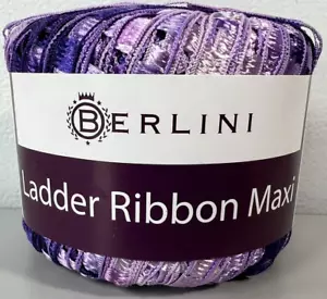 BERLINI Ladder Ribbon Maxi Yarn #110 AMETHYST Purples & LAVENDERS 50 Gr 98 yards - Picture 1 of 4