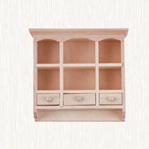 Mini Holz Wandschrank Miniatur Figuren Kleinmöbel - Bild 1 von 4