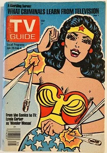 TV Guide 1977 Wonder Woman Lynda Carter Charlie's Angels V25N5 #1244 EX/NM COA - Picture 1 of 8
