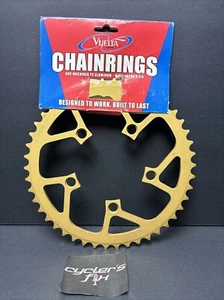 Nuevo de Lote Antiguo Plato Vuelta 46T Oro Anodizado 94 BCD EE. UU. T6 Aleación 9 Velocidades Mtb 9446 Carretera - Imagen 1 de 20