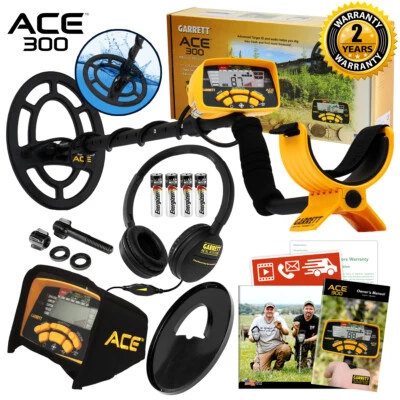 Garrett ACE 300 Metal Detector with 7" x 10" PROformance Search Coil and Extras - Image 1 of 4