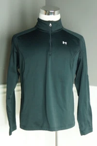 Under Armour Coldgear XL 1/4 Zip Pullover Fitted Waffle Black Top Mock Neck - Bild 1 von 4