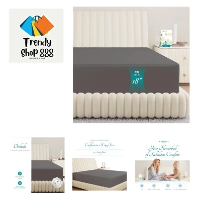 Sábana bajera California King 100 % algodón egipcio de lujo solamente - 800 TC Hotel... Foto 1 de 4