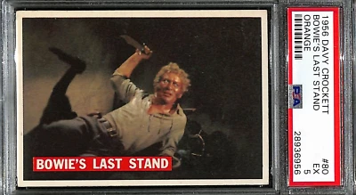 1956 Topps Davy Crockett Orange #80 Bowie's Last Stand PSA 5 EX 7063 - Image 1 of 3