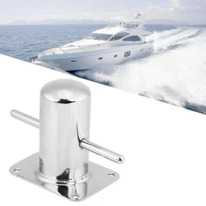 Marine 316 Stainless Steel Mooring Bitt Cleat Single Cross Bollard Boat 120X95MM - Picture 1 of 11