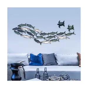 LHZZWTF Coastal Metal Fish Wall Decor,Modern Marine Metal Wall Art Sculpture ... - Picture 1 of 9