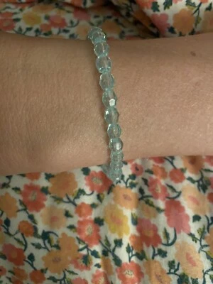 Pulsera clásica de cuentas de cristal azul. ¡También cristal falso! Foto 1 de 2
