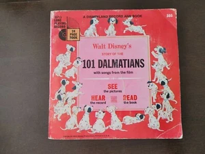 Walt Disney's Story Of The 101 Dalmatians 7" Vinyl + Book Disneyland Reissue - Picture 1 of 4