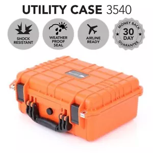 Utility Hard Case Hi Vis Orange Protective Travel Drone Camera Waterproof - Picture 1 of 10