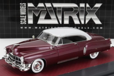 wonderful modelcar  CADILLAC COUPE DEVILLE 1949 - darkred / white  - 1/43 - Image 1 of 3