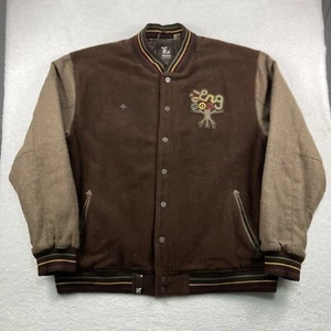 Vintage Lifted Research Group Varsity Jacket Men Size XXXL 3XL Brown Wool LRG - Picture 1 of 9