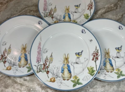 Dinner Plates Classic Peter Rabbit Set Of 4 The World Of Beatrix Potter New - Image 1 of 4