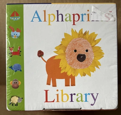 Priddy Books Alphaprints Child Library 8 Board Book Set Learning Words Colors - Image 1 of 2