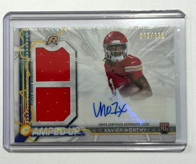 XAVIER WORTHY 2025 Topps Resurgence Amped Up Rookie Patch Auto #AU-XW 12/125 - image 1 of 2