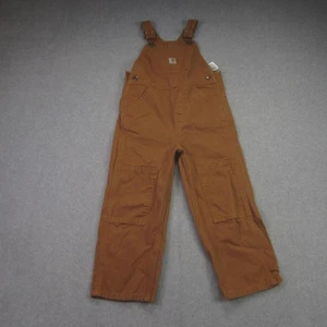 Carhartt Overalls Boys 4T Duck Canvas Double Knee Durable Workwear OX8609-B - Picture 1 of 12
