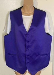 Vesuvio Napoli Mens Size M Purple Lined in Black Formal Dress Vest Waistcoat - Picture 1 of 4