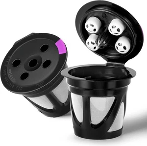 Mehrweg K Becher für Keurig, 2er Pack Universal K CUP Nachfüllbare Kaffeepads mit 5 - Bild 1 von 3