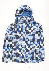 Quiksilver Men's Blue Geometric Puffer Jacket Size S - Picture 1 of 12