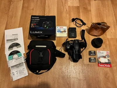 Panasonic LUMIX DMC-FZ200 Digitalkamera Zubehörpaket UV-Filter , Tasche, Fisheye - Bild 1 von 4