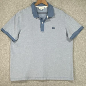 Polo Lacoste XXL blu vestibilità regolare coccodrillo golf manica corta - Foto 1 di 8