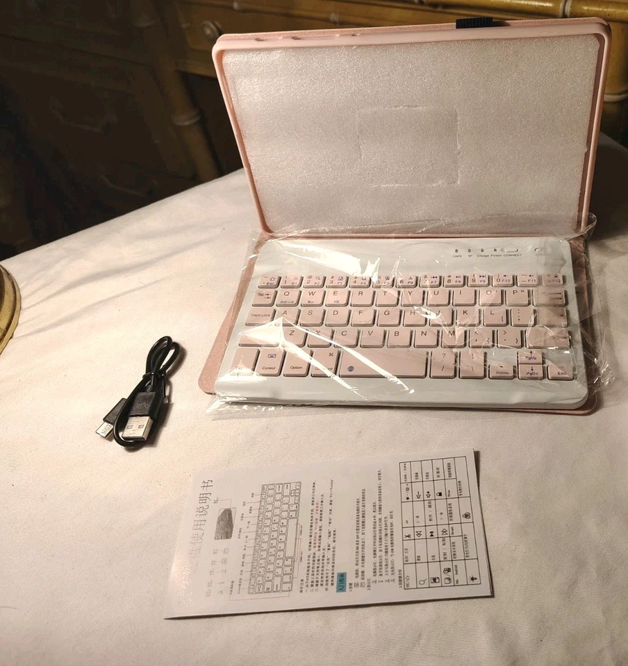 iPad Mini 6th Generation PINK Smart Case with Keyboard & Charger 8.3" Open Box - Image 1 of 4