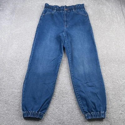 Jeans Express para mujer 12 azules jogger tiro súper alto cintura elástica elástico denim Foto 1 de 4