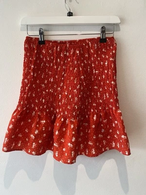 Floral Red And White Skirt - Image 1 of 4