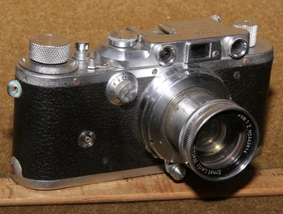 Cámara telémetro Leica IIIa 1938 con resumen 5 cm f/2 - obturador necesita reparación Foto 1 de 4