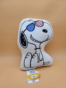 Peanuts New Snoopy American Flag Sunglasses Pillow 4th Of July Theme 14in x 17in - Picture 1 of 12