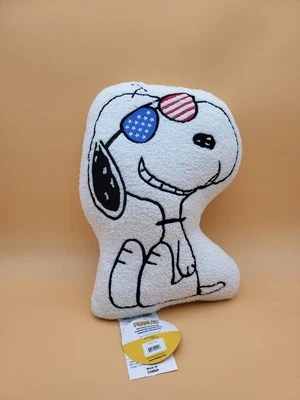 Peanuts New Snoopy American Flag Sunglasses Pillow 4th Of July Theme 14in x 17in - Image 1 of 4