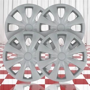 15" Push-on Silver Hubcaps for 2009-2013 Toyota Corolla (QTY: Four) - Picture 1 of 9