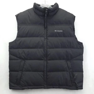 Columbia Weste Herren XL schwarz Daunen Puffer isoliert Reißverschlusstaschen Kordelzug SM1026 - Bild 1 von 15