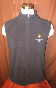 2002 Salt Lake City Winter Olympics Men's Fleece Vest Jacket, Black, Size L, EUC - Picture 1 of 5
